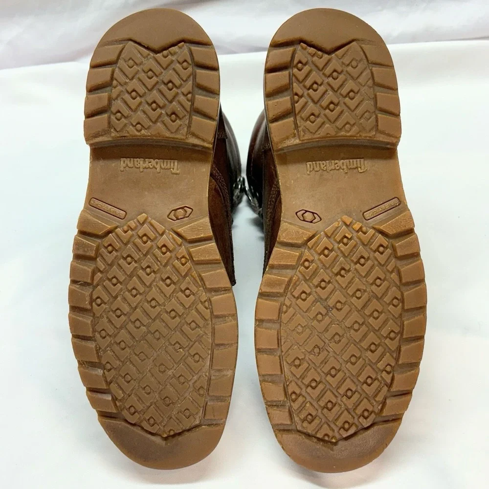 Timberland Redwood Falls Moc Toe Boots Mens‎ 9 Rust Brown Waterproof Leather